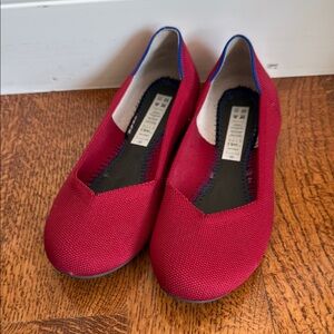 Rothy’s classic red flats